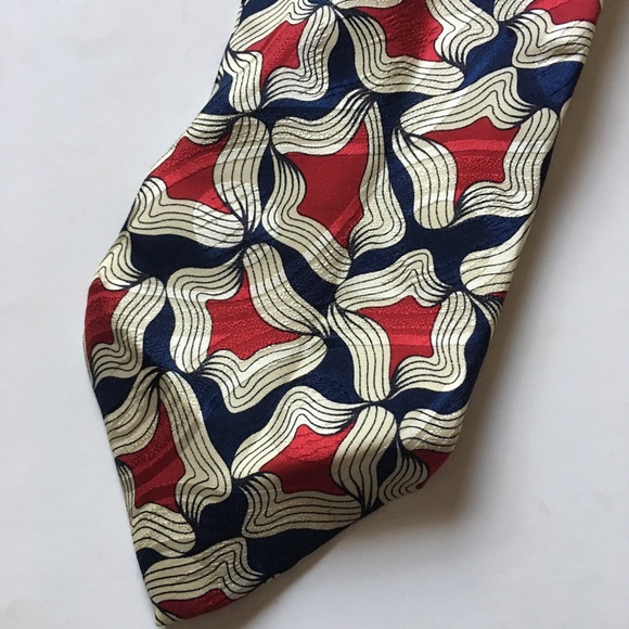 Strato Abstract Print Men’s Silk Neck tie - Picture 1 of 3